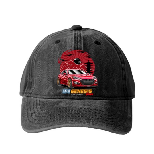 Discover KDM Hyundai Genesis Coupe - Hyundai - Washed Denim Baseball Caps