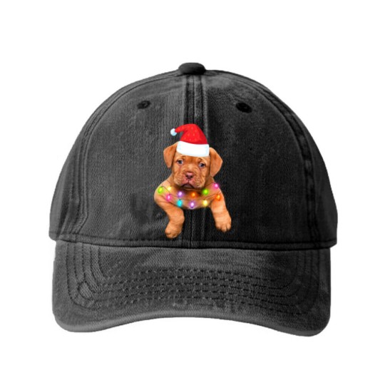 Discover dogue de bordeaux christmas decor for dog lovers Washed Denim Baseball Caps