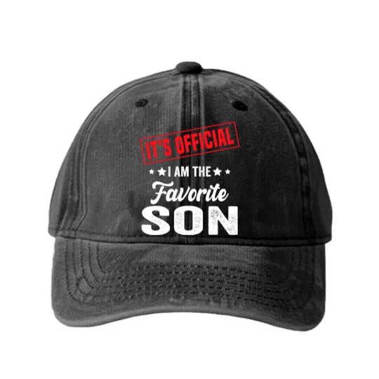 Discover Its  Im The Favorite Son Washed Denim Baseball Caps