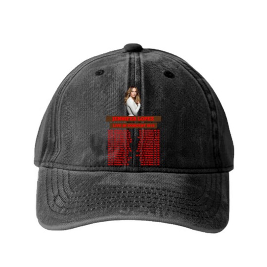 Discover JENNIFER LOPEZ TOUR 2019 BACK Washed Denim Baseball Caps