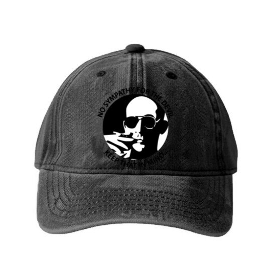 Discover No Sympathy For The Devil Washed Denim Baseball Caps