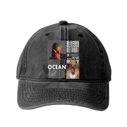 Discover Frank Ocean Rap Washed Denim Baseball Caps, Blonde Album Merch Vintage Rapper Hiphop