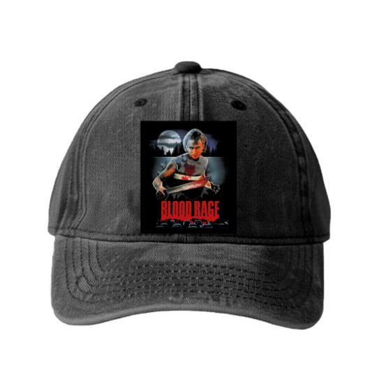 Discover Blood Rage Washed Denim Baseball Caps