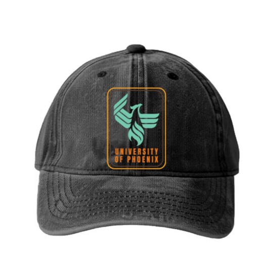 Discover University Of Phoenix Washed Denim Baseball Caps