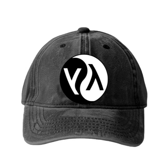 Discover lisp lambda yin yang logo Washed Denim Baseball Caps