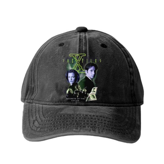 Discover Mulder And Scully Washed Denim Baseball Caps, The Truth Is Still Out There X FILES Washed Denim Baseball Caps