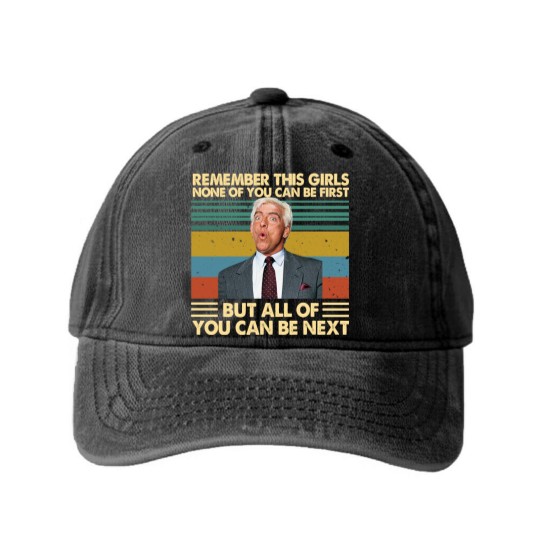 Discover Ric Flair Wrestlers Washed Denim Baseball Caps, None Of You Can Be First