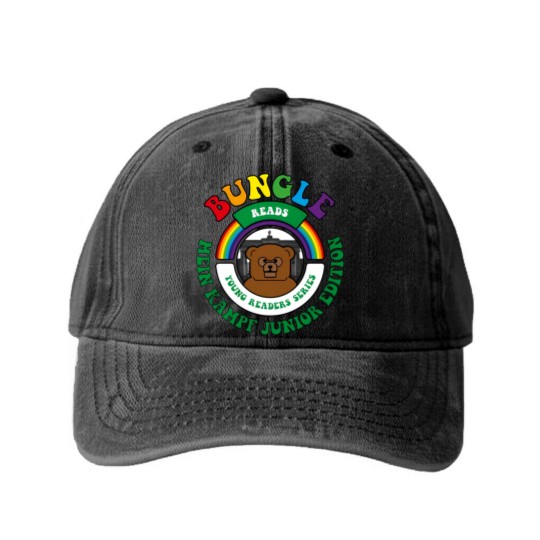 Discover Bungle reads… Mein Kampf Junior Edition - Parody Design - Washed Denim Baseball Caps