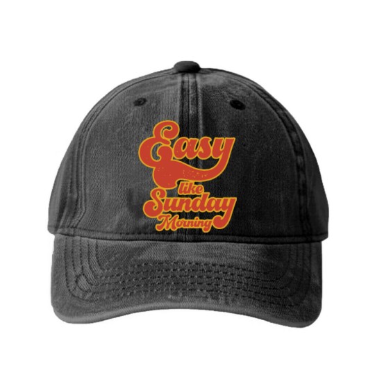 Discover Easy Like Sunday Morning Unisex Washed Denim Baseball Caps, Inspired by Lionel Richie