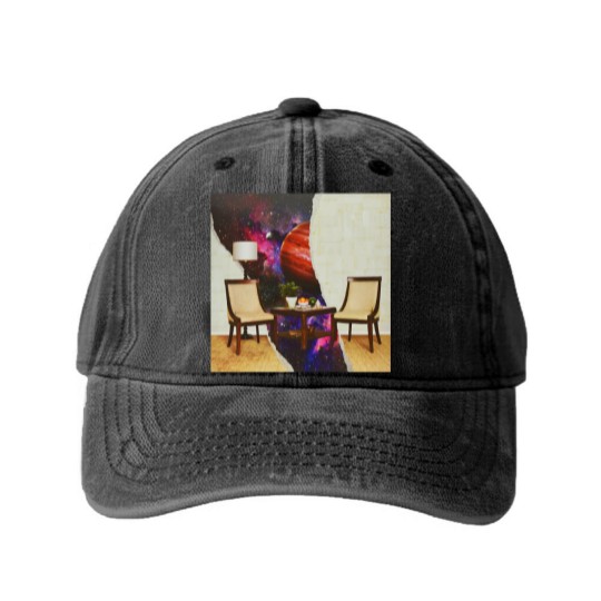 Discover Rainbow Kitten Surprise Washed Denim Baseball Caps