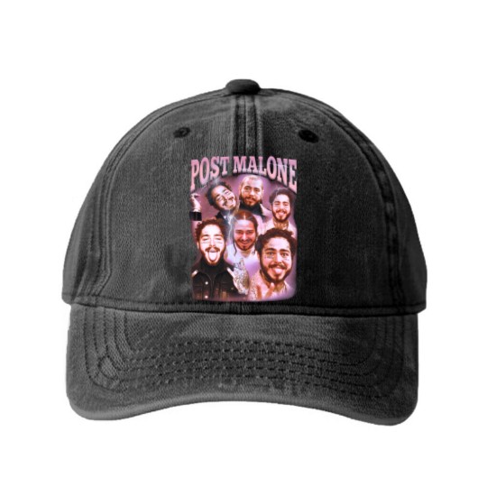 Discover Post Malone Washed Denim Baseball Caps, Post Malone Washed Denim Baseball Caps, Post Malone Printed Graphic Washed Denim Baseball Caps, Posty Fan Washed Denim Baseball Caps