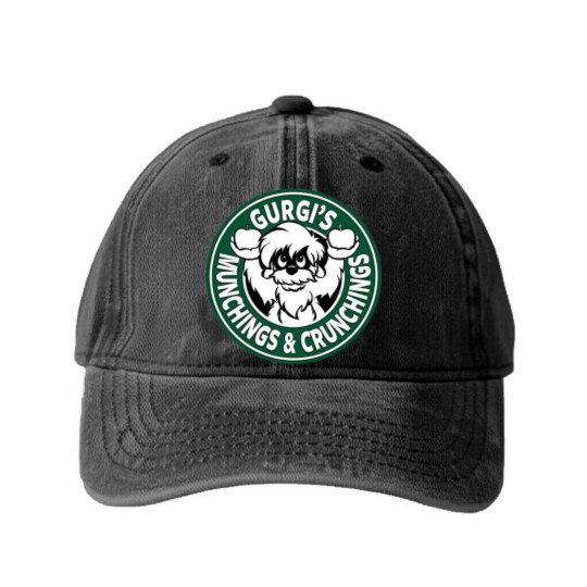 Discover Gurgis Munchings  Crunchings Washed Denim Baseball Caps
