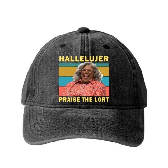 Discover Madea Hallelujer Praise The Lort Vintage Washed Denim Baseball Caps