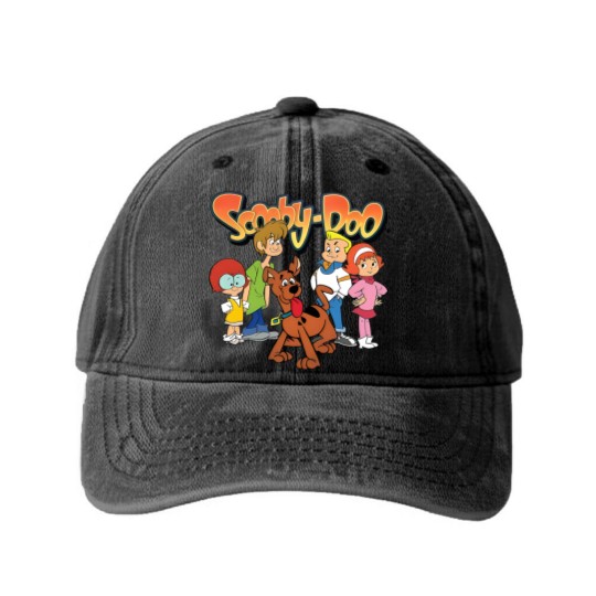 Discover Scooby-Doo Washed Denim Baseball Caps, Retro Christmas Crewneck Washed Denim Baseball Caps