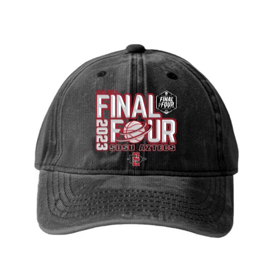 Discover San Diego State Aztecs Final Four Basketball Dunk Black Washed Denim Baseball Caps