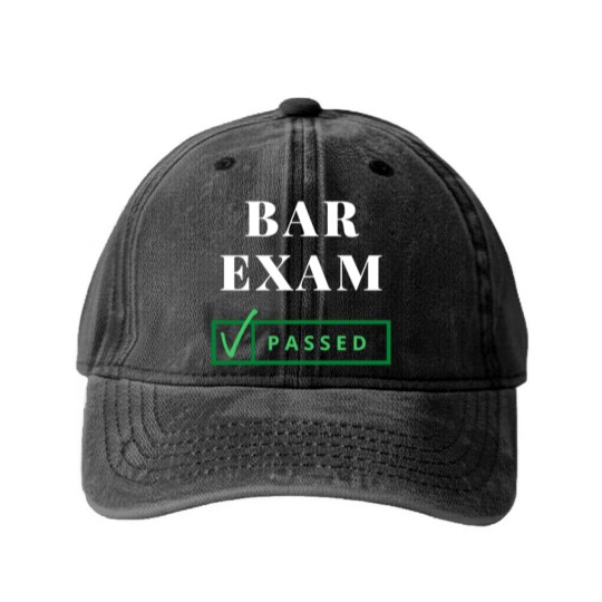 Discover BAR EXAM PASSED! Washed Denim Baseball Caps