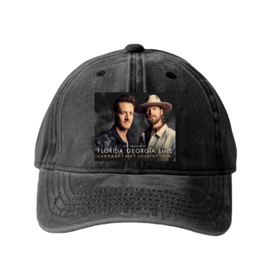 Discover Florida Georgia Line Can_t Say I Ain_t Country Music Tour Washed Denim Baseball Caps