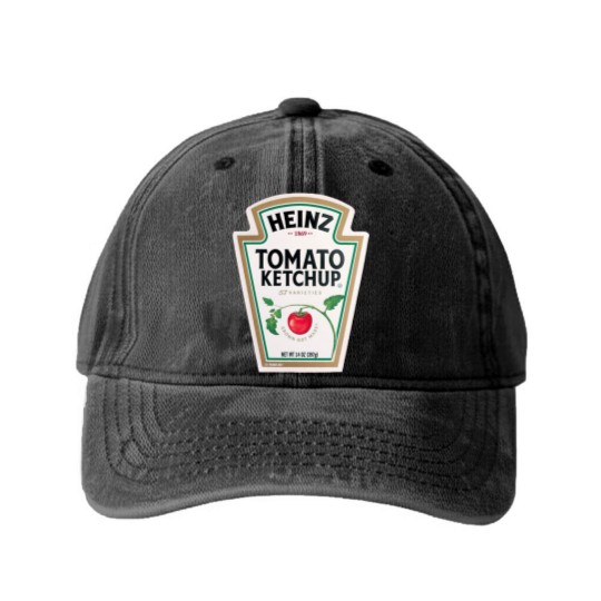 Discover Heinz Tomato Ketchup Halloween Costume Washed Denim Baseball Caps
