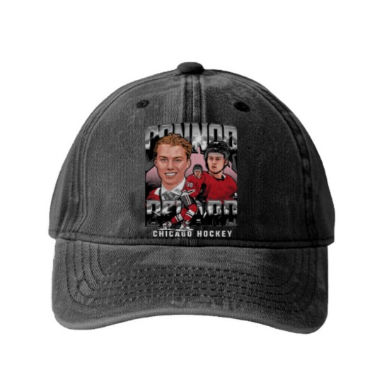 Discover Connor Bedard Chicago Vintage - Connor Bedard - Washed Denim Baseball Caps