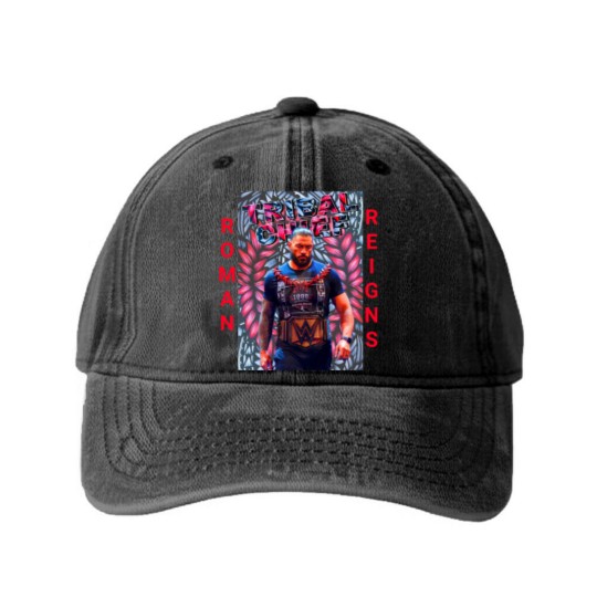 Discover Roman Reigns Washed Denim Baseball Caps