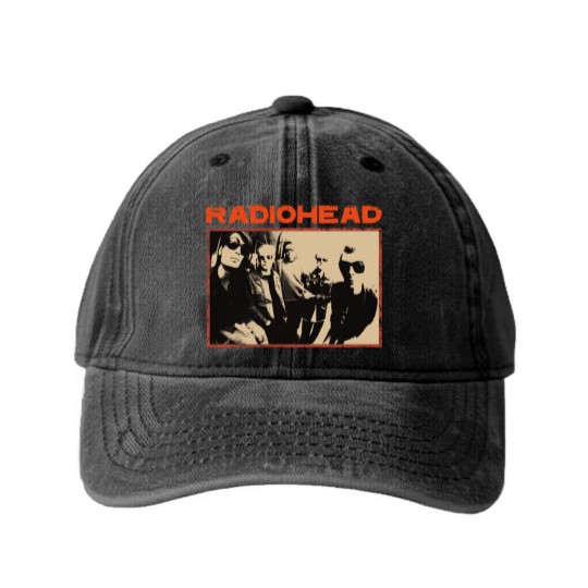 Discover Radiohead Cotton New Vintage Band Washed Denim Baseball Caps