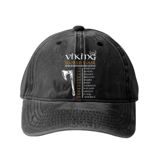 Discover Viking World Tour Washed Denim Baseball Caps