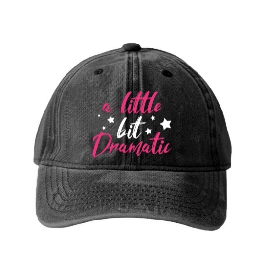 Discover Dramatic Drama Queen Girl Sister Daughter Funny Washed Denim Baseball Caps