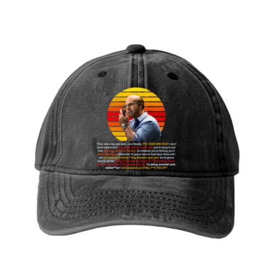 Discover Tom Cruise as Les Grossman from Tropic Thunder - Curse filled Rant Washed Denim Baseball Caps