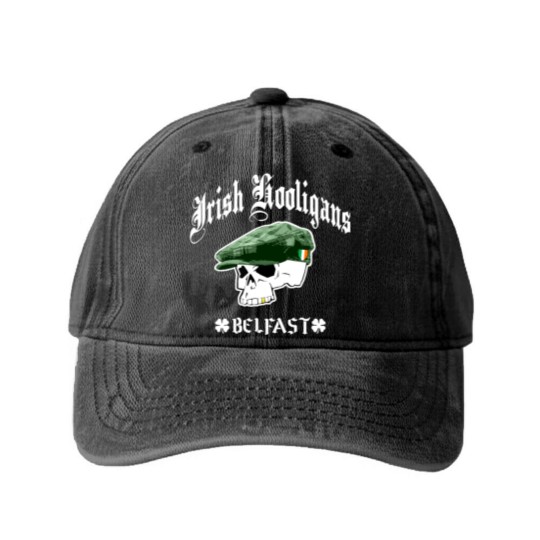 Discover Irish Hooligans Belfast Washed Denim Baseball Caps