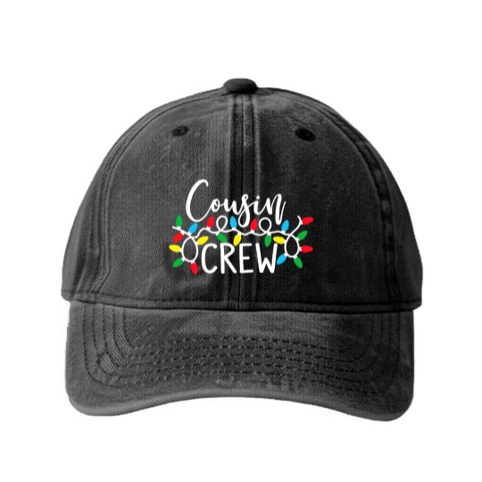 Discover Cousin Crew Washed Denim Baseball Caps, Cousin Crew Party Washed Denim Baseball Caps, Matching Cousin Washed Denim Baseball Caps