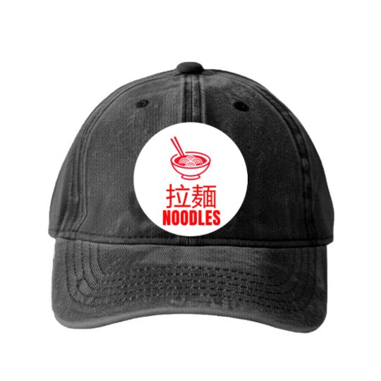Discover ramen noodles Washed Denim Baseball Caps