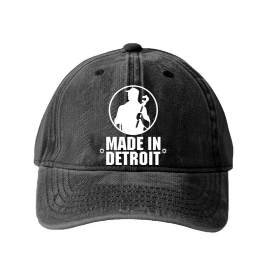 Discover Made In Detroit Washed Denim Baseball Caps