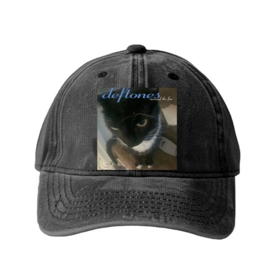 Discover Deftone Washed Denim Baseball Caps Deftone Cat Meme Washed Denim Baseball Caps Cattones Gift For Them