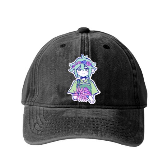 Discover OMORI Basil Washed Denim Baseball Caps