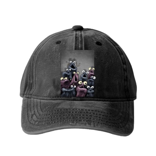 Discover Yip Yip Washed Denim Baseball Caps