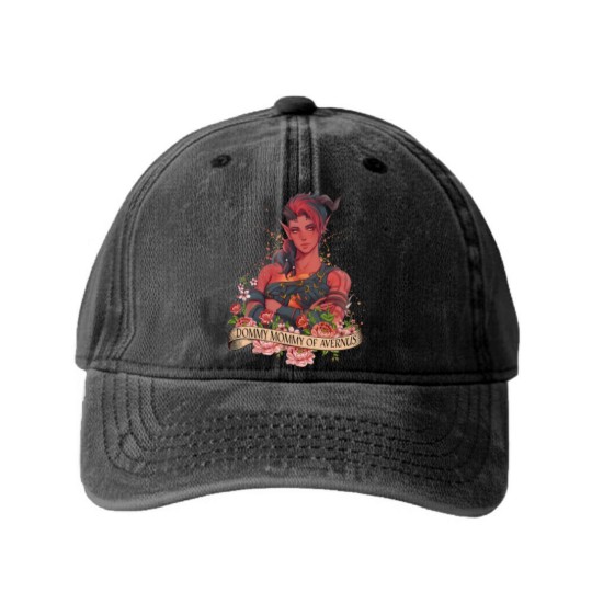 Discover Karlach Dommy Mommy of Avernus Boho  Washed Denim Baseball Caps, Baldur's gate 3 merch Washed Denim Baseball Caps, Video games Washed Denim Baseball Caps