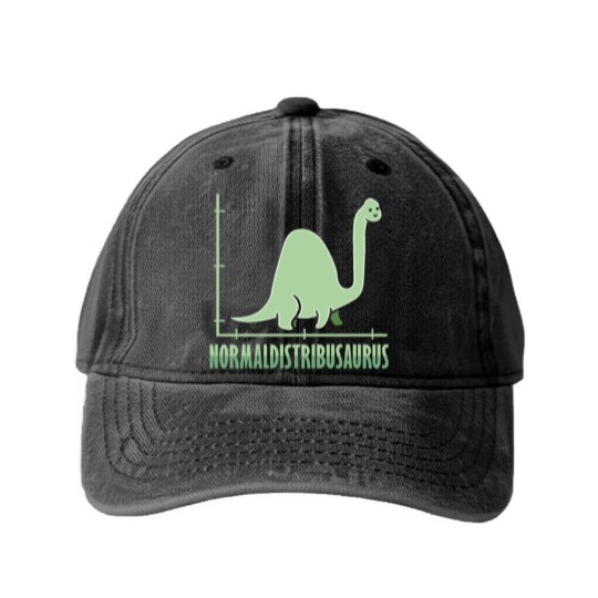 Discover Dinosaur Math Normal Distribution Mathematician Washed Denim Baseball Caps