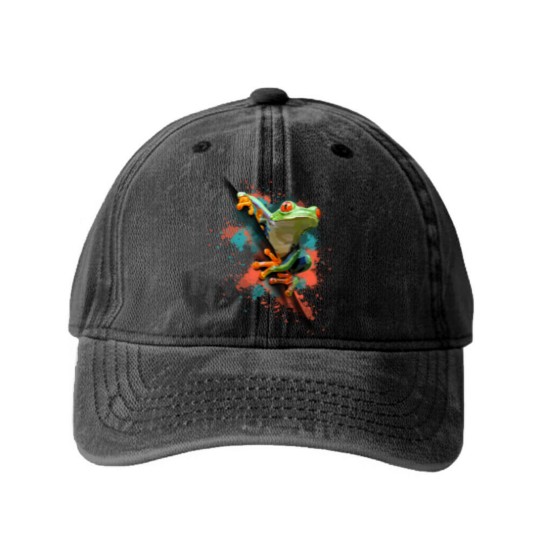 Discover Frog Washed Denim Baseball Caps, Frog Washed Denim Baseball Caps