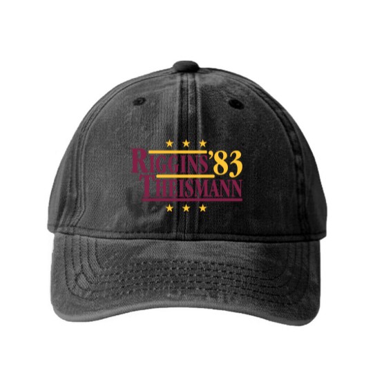 Discover Riggins & Theismann '83 Washed Denim Baseball Caps, Football Legends For President Fan Washed Denim Baseball Caps