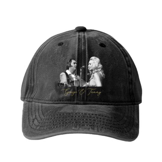Discover George and Tammy Washed Denim Baseball Caps