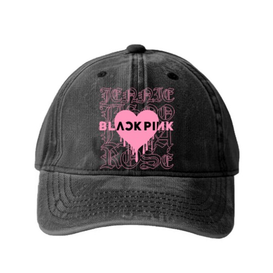 Discover Blackpink Washed Denim Baseball Caps, Born Pink Washed Denim Baseball Caps, Love On F.ire Blackpink