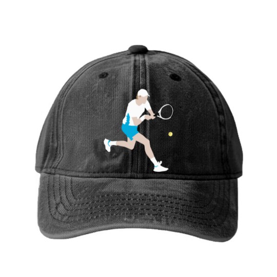 Discover Jannik Sinner Washed Denim Baseball Caps, tennis fan Washed Denim Baseball Caps, atp player Washed Denim Baseball Caps