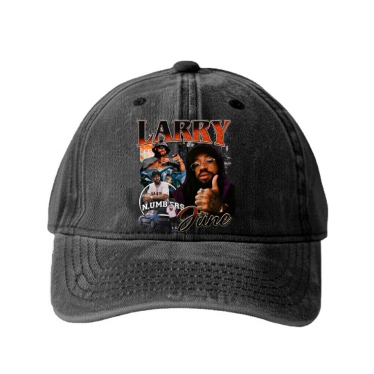 Discover Larry June Unisex Washed Denim Baseball Caps larry june,larry june Washed Denim Baseball Caps,good job larry,orange Washed Denim Baseball Caps