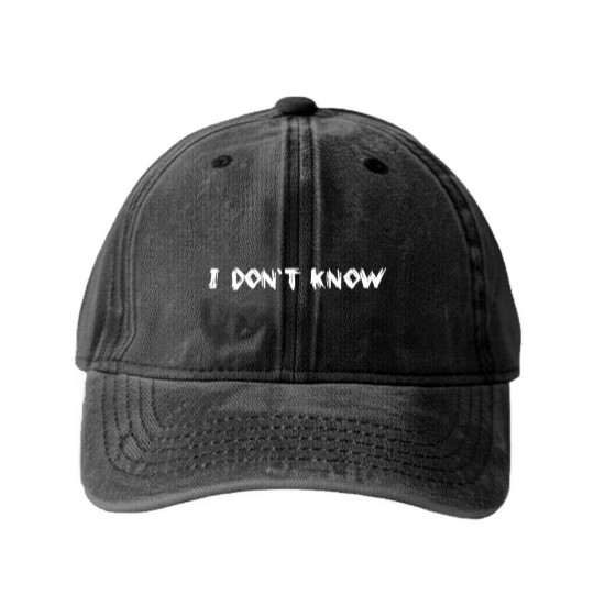 Discover I don't know Washed Denim Baseball Caps