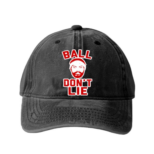 Discover BALL DONT LIE FUNNY RASHEED WALLACE Washed Denim Baseball Caps