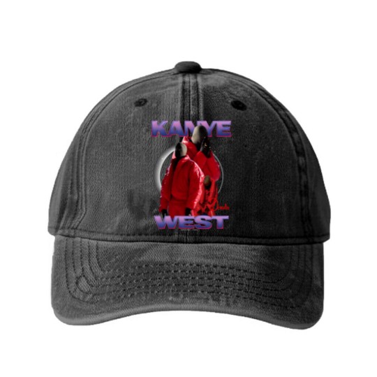 Discover Kanye West Vintage Washed Denim Baseball Caps