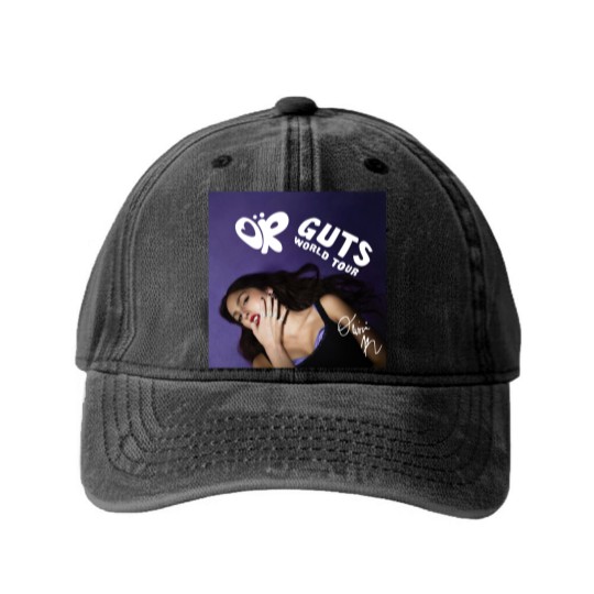 Discover Olivia Rodrigo GUTS World Tour 2024 Washed Denim Baseball Caps Olivia Rodrigo Retro Washed Denim Baseball Caps Gift Fans, Olivia Rodrigo GUTS Album Washed Denim Baseball Caps
