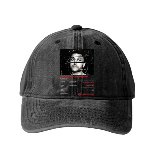 Discover Weeknds Beauty Behind the Madness Album Washed Denim Baseball Caps, Weeknds Retro Vintage