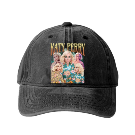 Discover Katy Perry Music Washed Denim Baseball Caps, Katy Perry Vintage Retro 90s Style, Katy Perry 2023 Gift For Fan