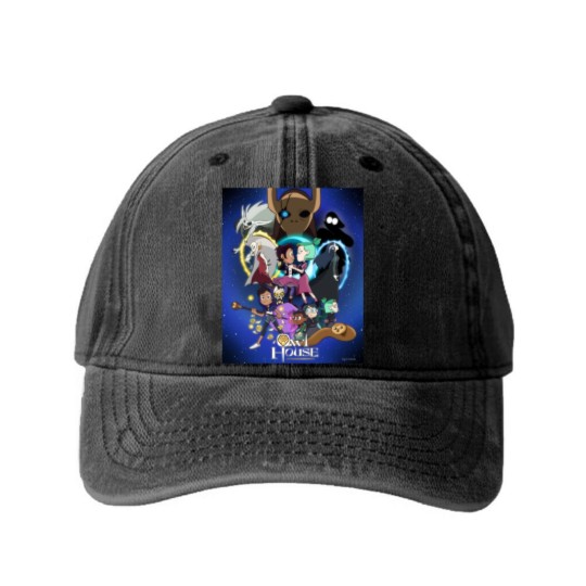 Discover the owl house poster Classic Washed Denim Baseball Caps